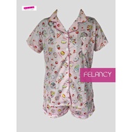 One Set Pajamas Suit Clothes and Sleep Pants for Adult Women Sleepwear Original Felancy 078-PA2103 P
