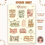 SQ003 Autumn/Fall Quotes Stickers/ Calligraphy Stickers