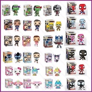 Trend 10pcs FUNKO POP Action Figure Messi Mario TMNT Sanrio Barbie Stitch One Piece Spiderman Skibidi Toilet Kids Toys