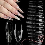 CHIHIRO11Z9D 120pcs Sandwich Dual Nail Form, Full Cover  Dual Nail Forms,  DIY Nail Art Rocket Shape