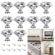 2/5/12pcs Crystal Glass Handles For Wardrobe Door Cabinet Drawer Shoe Cabinet Kitchen Cabinet Furnit