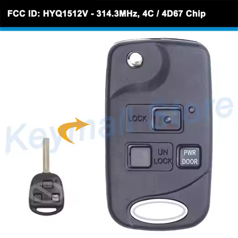 KEYECU Modified Flip Remote Key Fob 314.3MHz 4C/ 4D67 for Lexus ES300 GS300 GS400 GS430 IS300 LS400 