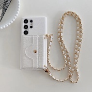 Luxury Leather Card Bag Case For Galaxy S20 S21 FE S22 S23 S23 S24 Plus Note 20 Ultra PU Fashion Lit