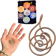OPTIM Spiral Palm Ring, Adjustable Jewelry Accessories Copper Palm Ring,  Handmade Reiki Energy Spir