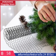 FOXNOVO 1 ม้วนลวดลวดตาข่ายตาข่ายลวดเหล็กที่ทนทานตาข่ายดอกไม้จัดหาลวดไก่ลายดอกไม้