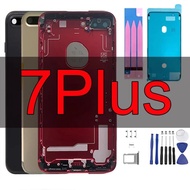 Rear Housing Case For iPhone 7 Plus 7Plus Battery Cover Middle Frame Replacement Back Housing For A1