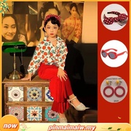 Children Retro Hong Kong Style Flared Pants Catwalk Studio Girls 80s 90s Theme Shooting Whole Set Pe