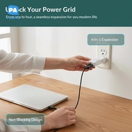 [NBI] Wall Outlet Extender 180° Rotation Ultra Slim 2500W 4 AC Soets Multi Power Splitter for Home D