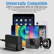 6端口USB-A 5V 2.4A智能端口和QC3.0通用超大功率60W充電器底座 sasckp 1540 6 Ports USB-A 5V 2.4A Smart Port and  QC3.0 Uni
