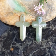 Peace Jade Jade Cross Necklace Pendant, Cross Pendant S6866