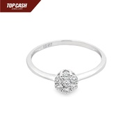 Top Cash Jewellery 10K Lab Grown Diamond Small Flower Ring