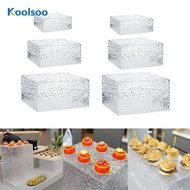 [Koolsoo] Buffet Risers Transparent Acrylic Nesting Display Stand for Cupcake Candy Dessert Table Bu