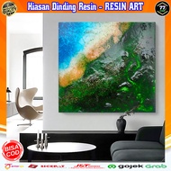 Resin Hiasan Lukisan Painting Dinding Wall Dekorasi Decoration Decor Abstrak Abstract Kamar Room Tid