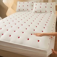 Fitted Sheets Queen Size Elastic Bedsheet Embroidered Bed Covers 90x200cm Thicken Mattress Cover 매트리