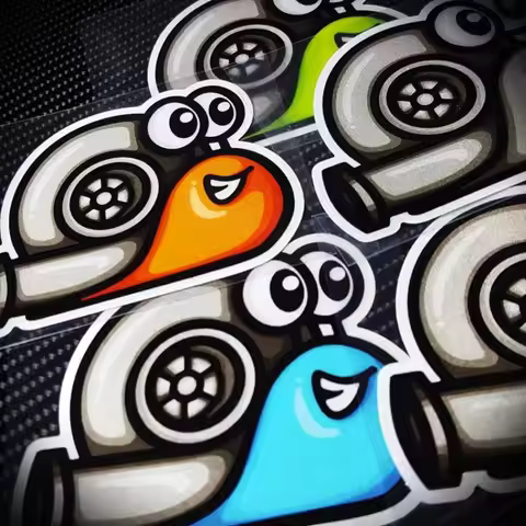 Turbo Anime Funny Decal Cover Scratches Waterproof JDM Decoration Racing Helmet Moto Tank Body Stick