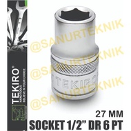 MATA Socket Wrench Bit Socket/ TEKIRO Socket/ 1/2" DR 6 PT 27 MM (27MM)