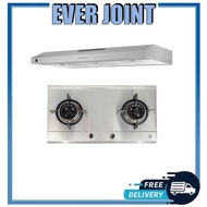 EF EFH 2763 WT VSB [76cm] Gas Hob + EFCH 9103T SS [90cm] Cooker Hood Bundle