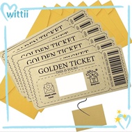 WITTII Golden Ticket Scratch- Card,  Scratch  Ticket Concert Ticket,  Raffle Gift Party Favor with E