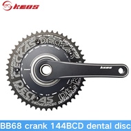 KEOS fixed-fly bicycle crank chainring 144BCD hollow one-piece aluminum alloy closed chainring 44T-5