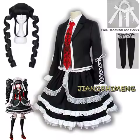 New Arrival Celestia Ludenberg Cosplay Set Yasuhiro Taeko Costume Danganronpa Character Uinform Hall