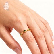 【E.five】 Trendy Fashion Ring Personalized Devil Eye Design Sense Open Simple Index Finger Ring E