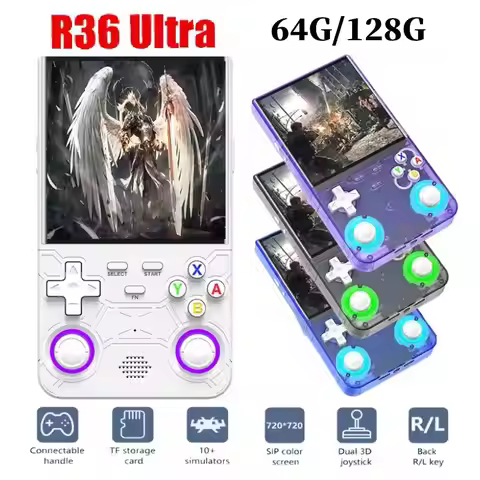 Open Source R36 Ultra Retro Handheld portable Video Game Console 20000 Games Emulator for PS1/PSP/DC