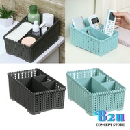 B2U Remote Control 4 Compartments Organizer TV DVD Phone Stationary Holder Stand Box Storage Case