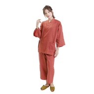 日本 和服 女性用 作務衣 套裝 日式 休閒 室內服 甚平 睡衣