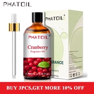 Import Phatoil Minyak Aroma Cranberry 100ML Minyak Esensial Untuk Pembuatan Lilin Blueberry Mentimun Melon Hijau Apel Kelapa Vanili
