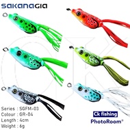 Sakanagia SGFM-03 Frogman Weight 6g Fishing Casting Lure / Gewang Pancing Haruan / Rubber Frog / Topwater Floating