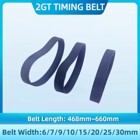 2GT Timing Belt Length 480 484 488 494 500 520 524 528 540 550 570 586 600 606 610 630 640 650 660mm