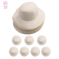 20 Pcs DIY Straw Hat Set Beach Summer Work Farmer Hats for Men Women Kids Cowboy Birthday Party Deco