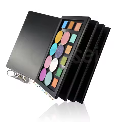 Book Shaped New Extra Large Magnetic Eyeshadow Pallete 3/4 Layers EMPTY Big Makeup Palette Storage B