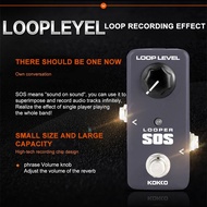 KOKKO FLP2 SOS Looper MINI เอ็ฟเฟ็กต์กีตาร์ไฟฟ้าเหยียบ วนการบันทึก 9V ไม่พร้อมอะแดปเตอร์ Guitar Effe