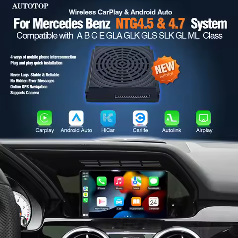 AUTOTOP Wireless CarPlay Android Auto for Mercedes Benz A B C E CLA GLA GLK ML Sprinter NTG4.5 Becke