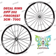 Sticker Zipp 202 Firecrest Width 2cm Sticker Decal Rims Rims Roadbike Fixedgear 700c