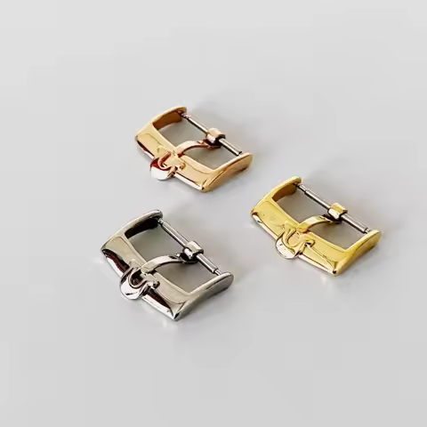 14 16 18 20mm Stainless Steel Watch Buckle Silver Gold Pin Clasp Fit for Omega DE VILLE Strap Buckle