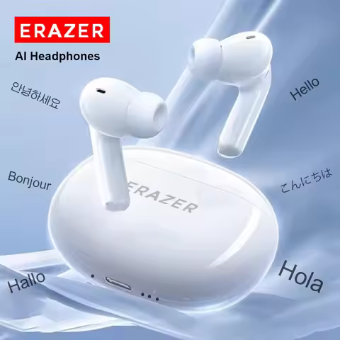 ERAZER Real-Time AI Translation Wireless Bluetooth Earphones HiFi Sound Headphones Waterproof HD Cal