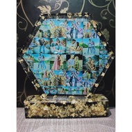Hexagon shape Resin Photo Frame Stand