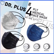 Headloop Premium 50pcs 4ply Face Mask Hijab 4 Layer Pelitup Muka Dewasa Earloop Colour Hitam Tebal