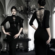 Dark Gothic Sexy Slim-Fit Dress 2026 New Gothic Style Strap Sexy Hot Girl Bodycon Dress