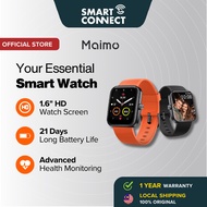 Maimo Smart Watch Fitness Tracker 1.69" Curved 2.5D HD Screen SpO2 5ATM Waterproof Heart Rate Monito