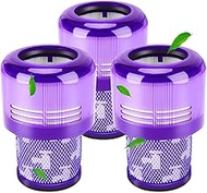 Pack of 3 Washable V11 Filters for Dyson Vacuum Cleaners - Compatible with V11 Animal, SV14 - Replac