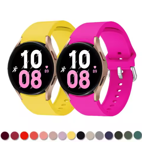 official Silicone Strap For Samsung Galaxy Watch 5 4 44mm 40mm/4Classic 46 42mm Wrist 20mm Bracelet 