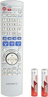 EUR7659Y70 Remote Control Compatible with Panasonic DVD VCR Recorder DMR-ES25 DMR-ES35 DMR-ES45 DMR-