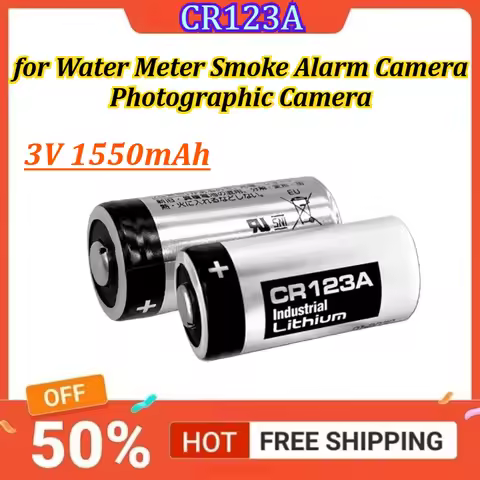 CR123A 3V 1550mAh for Panasonic Water Meter Smoke Alarm Camera Photographic Camera Battery CR123A CR