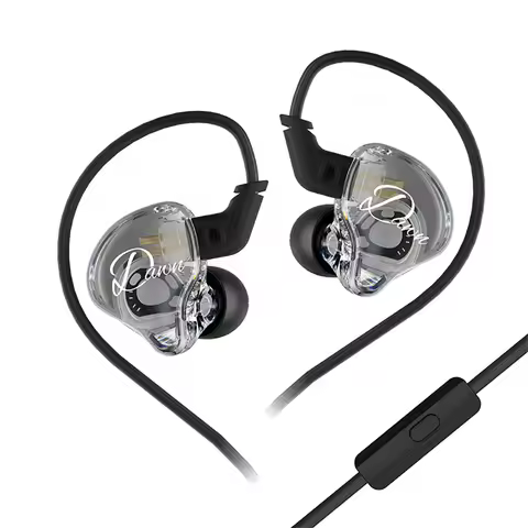 2025 NEW KZ Dawn Wired Headphone In-Ear HiFi IEM Transparent DJ Wired Music Headset Sports Gaming Cu