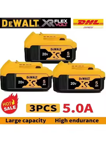 100%Original DEWALT battery 20V，5.0-6.0AH，rechargeable lithium-ion battery， DCB115，DCB118，Dewalt too