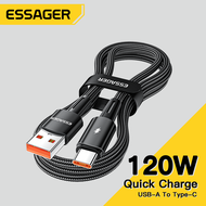 Essager 120W Super Fast Charge Type-C Cable 6A Quick Charge USB Cable For Xiaomi 12Pro K50 67W Fast