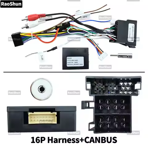 Car Radio 16 PIN Harness Wire Canbus For Ford Ka Fiat Bravo 500 312/FF Fiorino Panda Stilo Power Cor